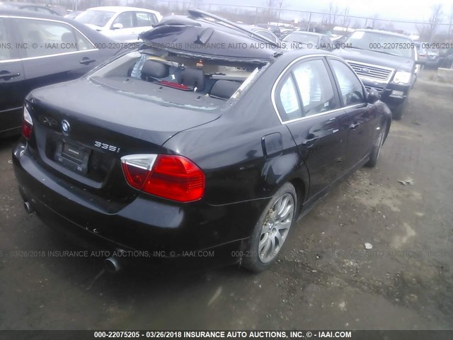 WBAVB73588KY64257 - 2008 BMW 335 I BLACK photo 4