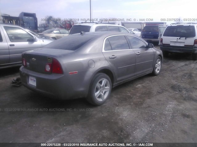 1G1ZB5E09CF341592 - 2012 CHEVROLET MALIBU LS BROWN photo 4