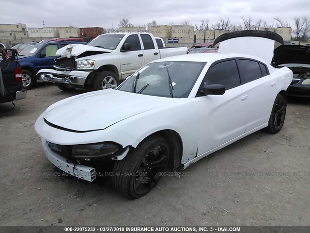 2C3CDXBG6JH121489 - 2018 DODGE CHARGER SXT WHITE photo 2