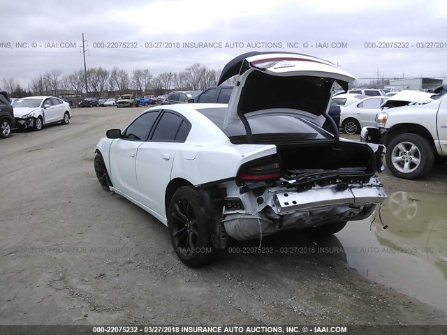 2C3CDXBG6JH121489 - 2018 DODGE CHARGER SXT WHITE photo 3