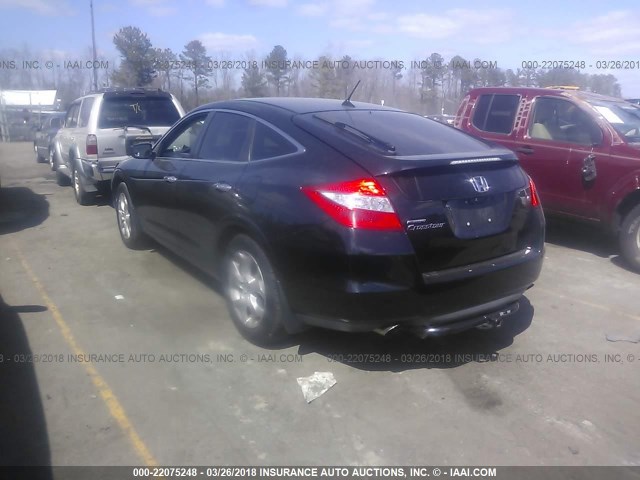 5J6TF1H55AL011765 - 2010 HONDA ACCORD CROSSTOUR EXL BLACK photo 3