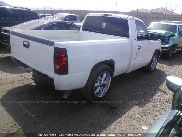 3GCEC14V96G184285 - 2006 CHEVROLET SILVERADO C1500 WHITE photo 4