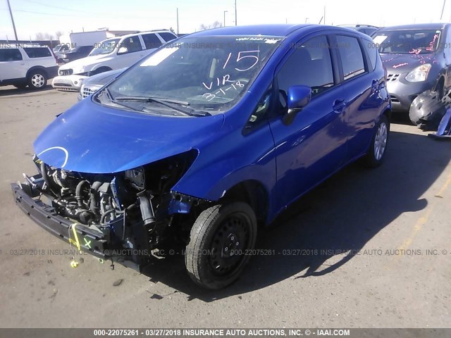 3N1CE2CP2FL428041 - 2015 NISSAN VERSA NOTE S/S PLUS/SV/SL/SR BLUE photo 2