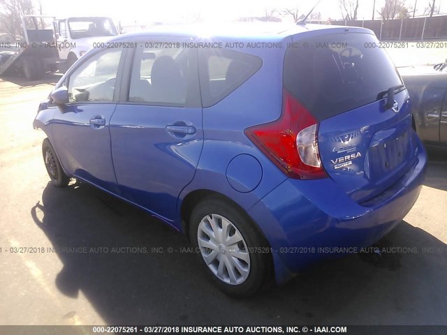 3N1CE2CP2FL428041 - 2015 NISSAN VERSA NOTE S/S PLUS/SV/SL/SR BLUE photo 3