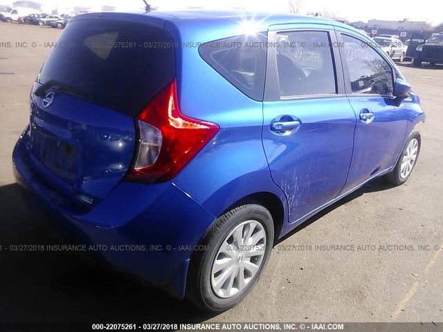 3N1CE2CP2FL428041 - 2015 NISSAN VERSA NOTE S/S PLUS/SV/SL/SR BLUE photo 4