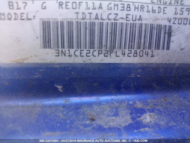 3N1CE2CP2FL428041 - 2015 NISSAN VERSA NOTE S/S PLUS/SV/SL/SR BLUE photo 9