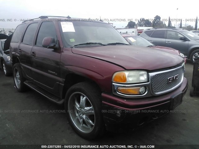 1GKEK63U13J249590 - 2003 GMC YUKON DENALI BURGUNDY photo 1