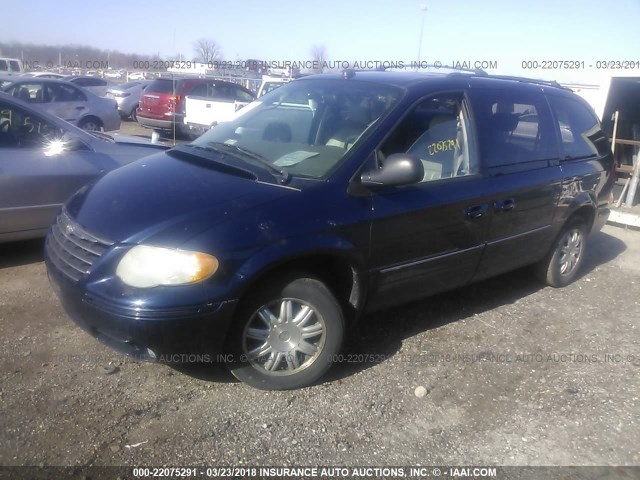 2C4GP54L15R560053 - 2005 CHRYSLER TOWN & COUNTRY TOURING BLUE photo 2