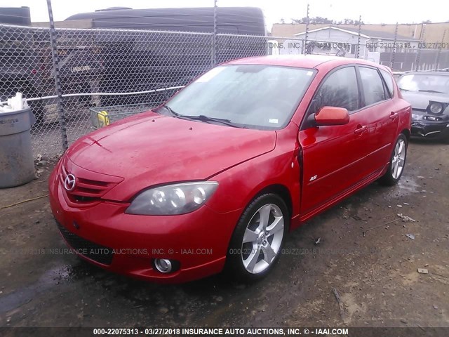 JM1BK343151270025 - 2005 MAZDA 3 HATCHBACK RED photo 2