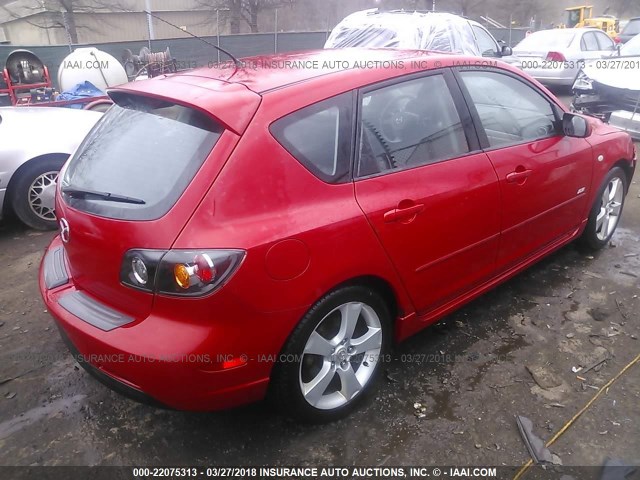 JM1BK343151270025 - 2005 MAZDA 3 HATCHBACK RED photo 4