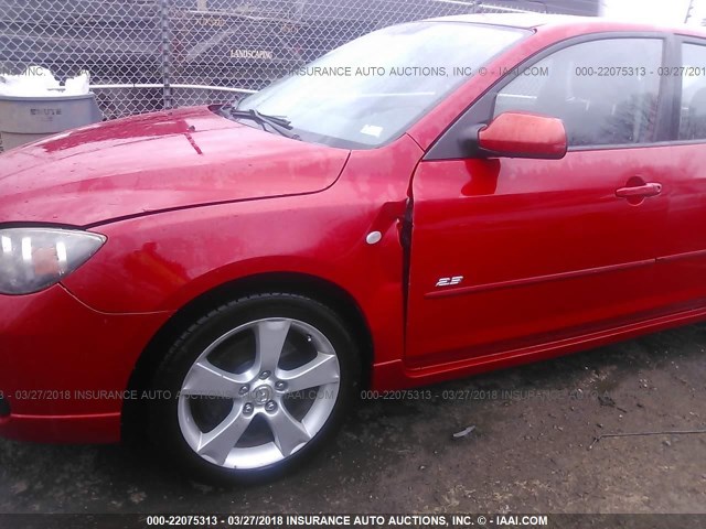 JM1BK343151270025 - 2005 MAZDA 3 HATCHBACK RED photo 6