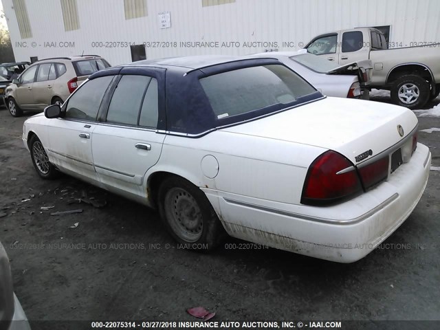 2MEFM74W8XX621308 - 1999 MERCURY GRAND MARQUIS GS WHITE photo 3