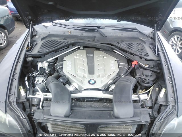 5UXFG83569LZ94028 - 2009 BMW X6 BLACK photo 10