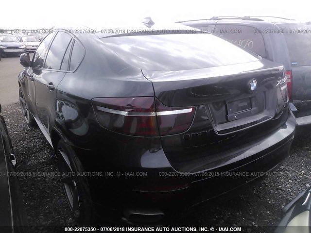 5UXFG83569LZ94028 - 2009 BMW X6 BLACK photo 3
