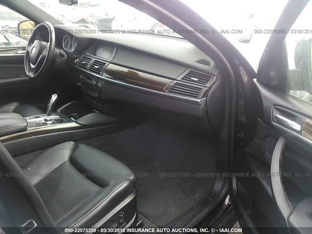 5UXFG83569LZ94028 - 2009 BMW X6 BLACK photo 5