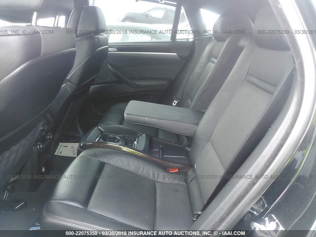 5UXFG83569LZ94028 - 2009 BMW X6 BLACK photo 8