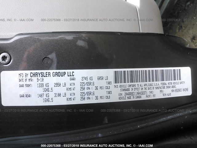 2A4RR8D11AR436971 - 2010 CHRYSLER TOWN & COUNTRY TOURING PLUS SILVER photo 9