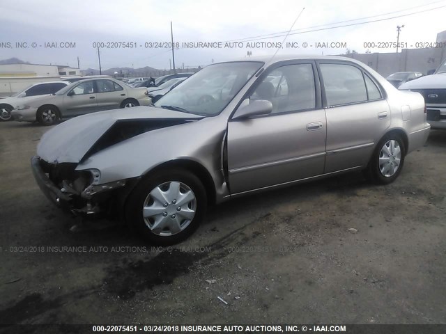 1NXBR18E7WZ042070 - 1998 TOYOTA COROLLA VE/CE/LE 金色 照片 2