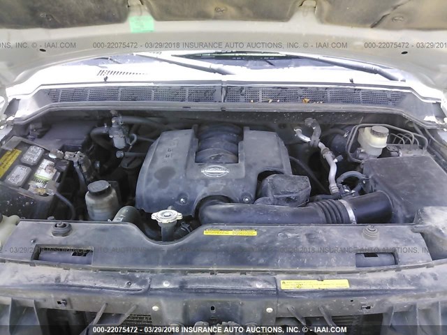 1N6AA06B84N555049 - 2004 NISSAN TITAN XE/SE/LE SILVER photo 10