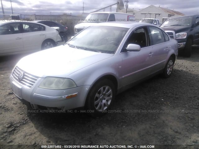 WVWPD63B33P096415 - 2003 VOLKSWAGEN PASSAT GLS SILVER photo 2