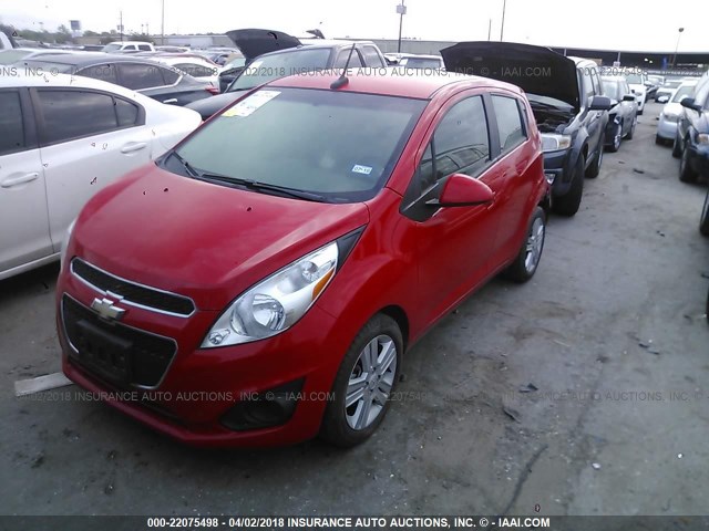 KL8CD6S90EC559790 - 2014 CHEVROLET SPARK 1LT RED photo 2