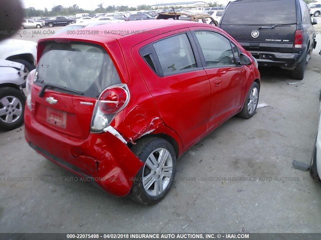 KL8CD6S90EC559790 - 2014 CHEVROLET SPARK 1LT RED photo 4