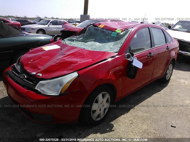 1FAHP34N48W233691 - 2008 FORD FOCUS S/SE RED photo 2