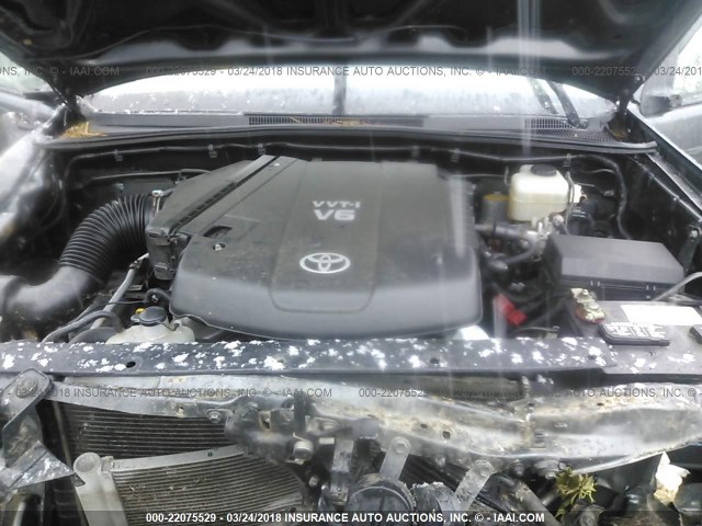 3TMLU4EN3AM053822 - 2010 TOYOTA TACOMA DOUBLE CAB შავი ფოტო 10