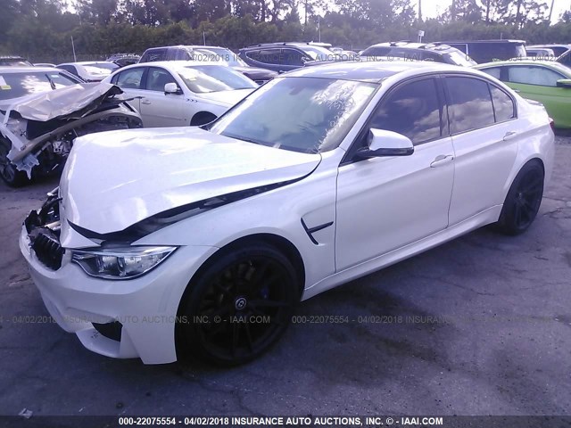 WBS8M9C55H5G83956 - 2017 BMW M3 WHITE photo 2