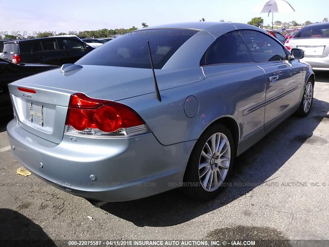 YV1MC67298J044033 - 2008 VOLVO C70 T5 Light Blue photo 4