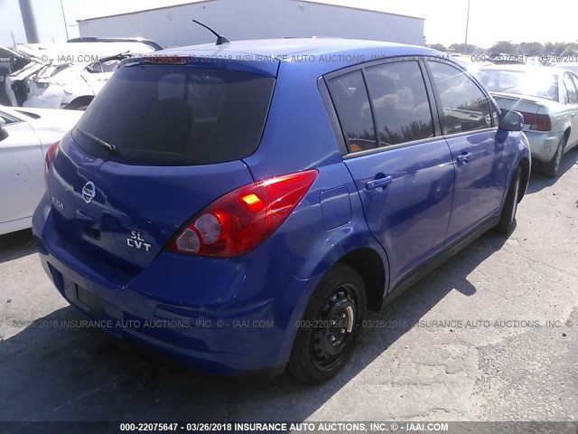 3N1BC13EX9L396521 - 2009 NISSAN VERSA S/SL BLUE photo 4