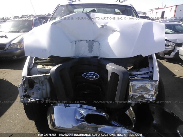 1FTSX20565EB10962 - 2005 FORD F250 SUPER DUTY WHITE photo 6