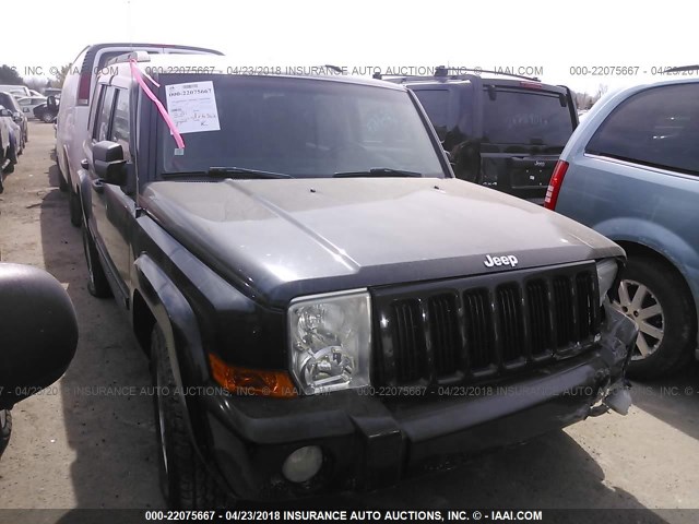 1J8HG48N96C212322 - 2006 JEEP COMMANDER BLACK photo 1