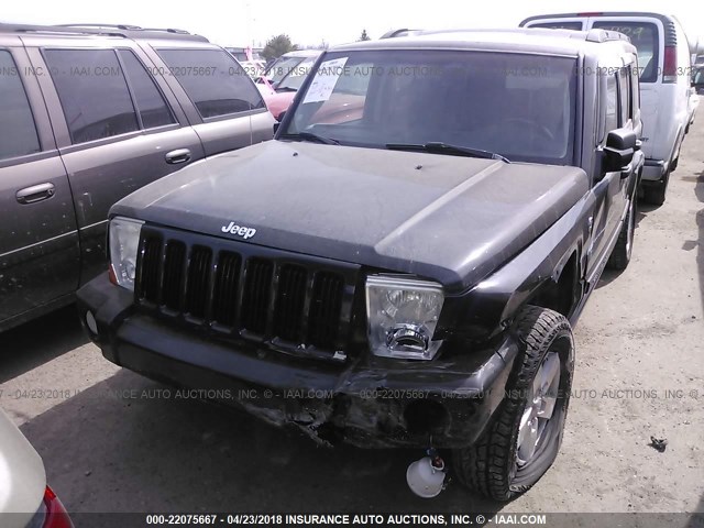 1J8HG48N96C212322 - 2006 JEEP COMMANDER BLACK photo 2