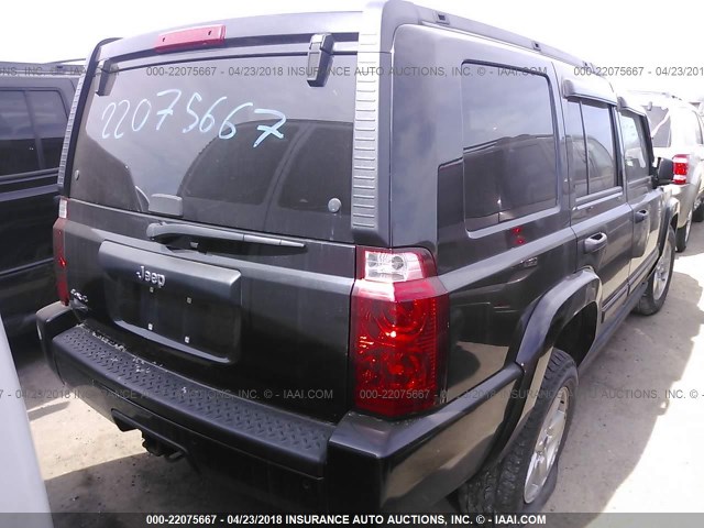 1J8HG48N96C212322 - 2006 JEEP COMMANDER BLACK photo 4