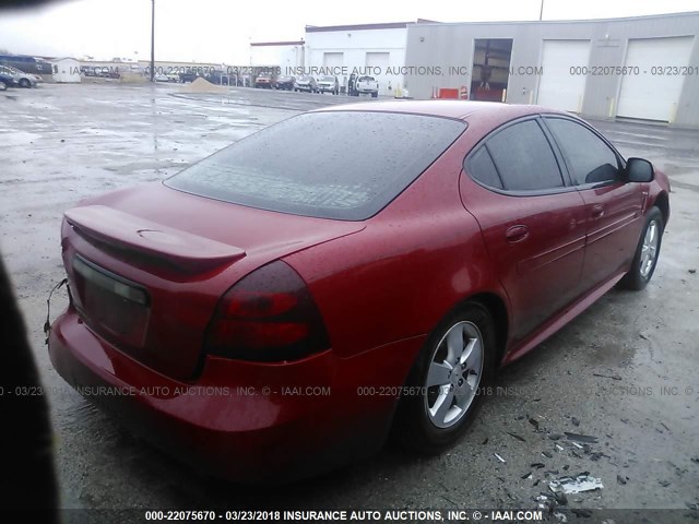 2G2WP552981102771 - 2008 PONTIAC GRAND PRIX RED photo 4