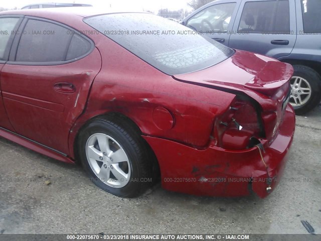 2G2WP552981102771 - 2008 PONTIAC GRAND PRIX RED photo 6