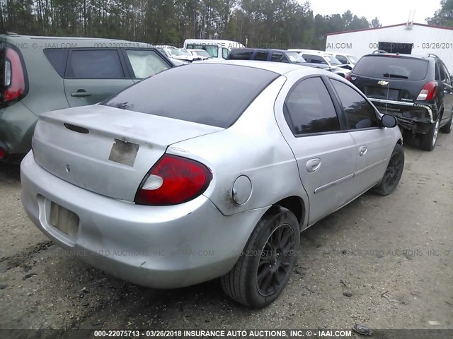 1B3ES26C42D503749 - 2002 DODGE NEON SILVER photo 4