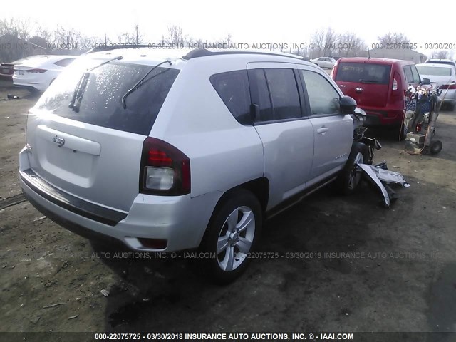 1C4NJDBB5ED567846 - 2014 JEEP COMPASS SPORT SILVER photo 4