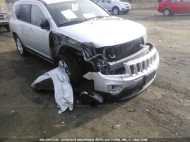 1C4NJDBB5ED567846 - 2014 JEEP COMPASS SPORT SILVER photo 6