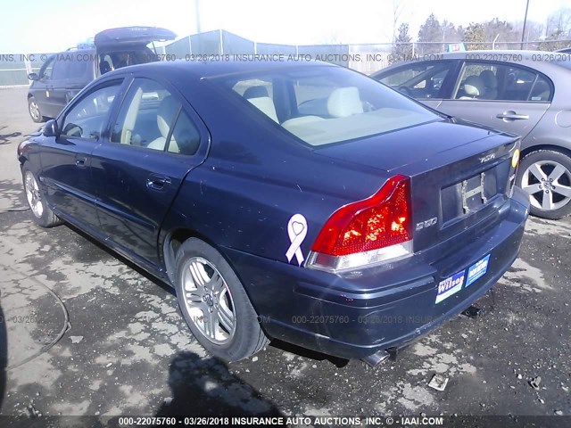 YV1RS592362508408 - 2006 VOLVO S60 2.5T BLUE photo 3