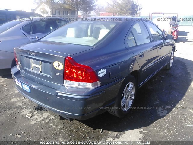 YV1RS592362508408 - 2006 VOLVO S60 2.5T BLUE photo 4