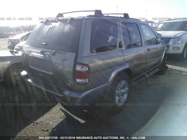 JN8DR09X23W714564 - 2003 NISSAN PATHFINDER LE/SE TAN photo 4