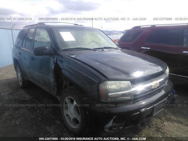 1GNDT13S082195391 - 2008 CHEVROLET TRAILBLAZER LS/LT BLACK photo 1