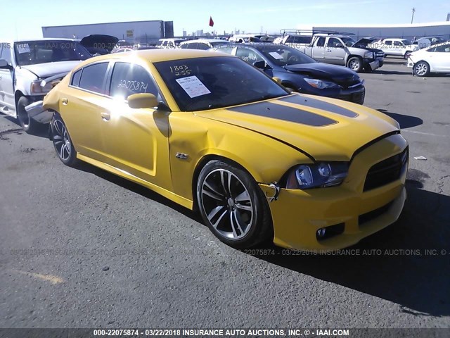 2C3CDXGJ8CH205451 - 2012 DODGE CHARGER SUPER BEE YELLOW photo 1