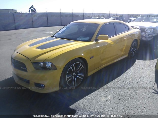 2C3CDXGJ8CH205451 - 2012 DODGE CHARGER SUPER BEE YELLOW photo 2