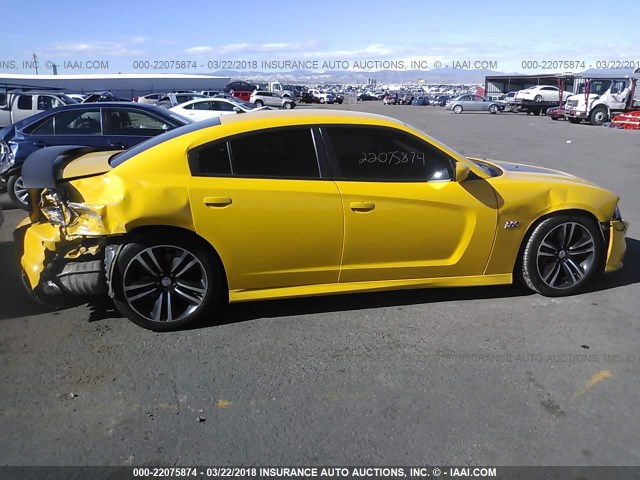 2C3CDXGJ8CH205451 - 2012 DODGE CHARGER SUPER BEE YELLOW photo 6
