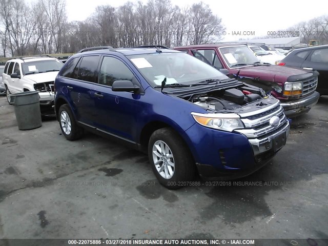 2FMDK3GC8DBC11623 - 2013 FORD EDGE SE BLUE photo 1