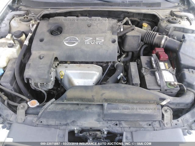 1N4AL11D16N457257 - 2006 NISSAN ALTIMA S/SL SILVER photo 10