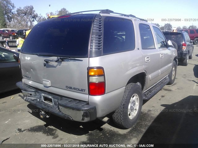 1GNEC13T34R188773 - 2004 CHEVROLET TAHOE C1500 GRAY photo 4